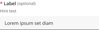 Filled text fields