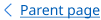 A single link proceeded by an chevron pointing backwards. The link is the parent of the current page. 